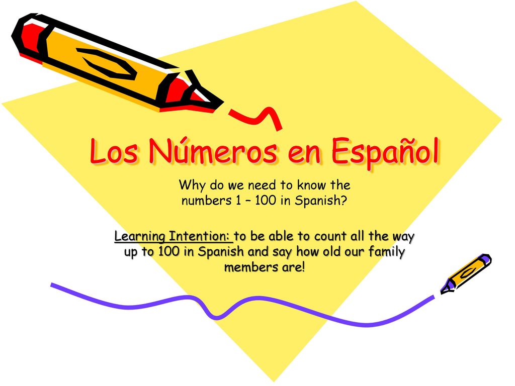 Why do we need to know the numbers 1 – 100 in Spanish