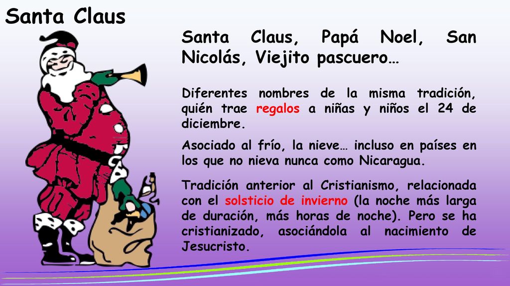 Santa Claus Santa Claus, Papá Noel, San Nicolás, Viejito pascuero…