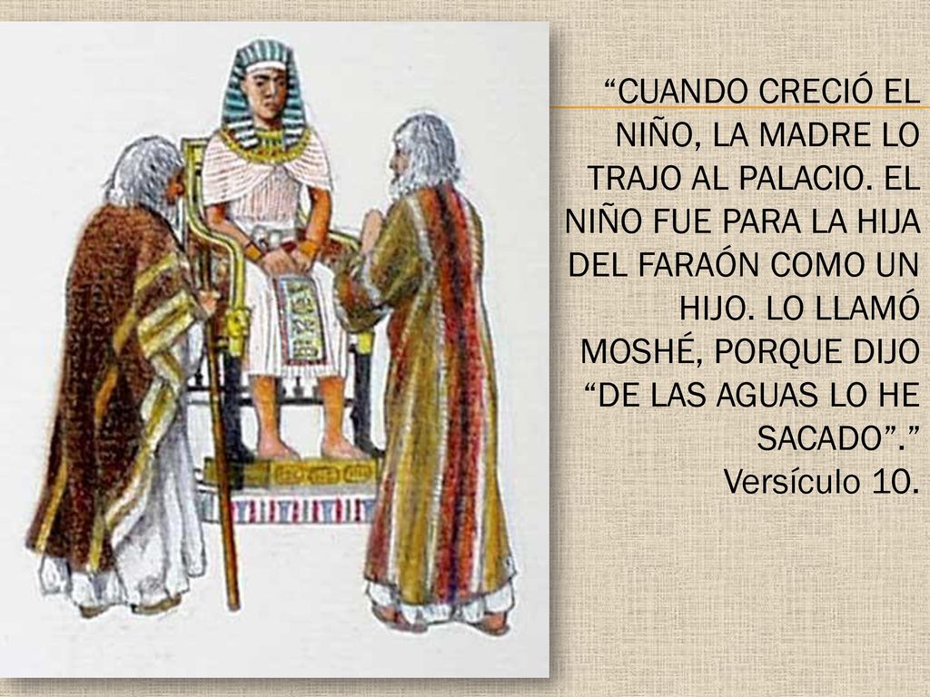 Cuando creció el niño, la madre lo trajo al palacio
