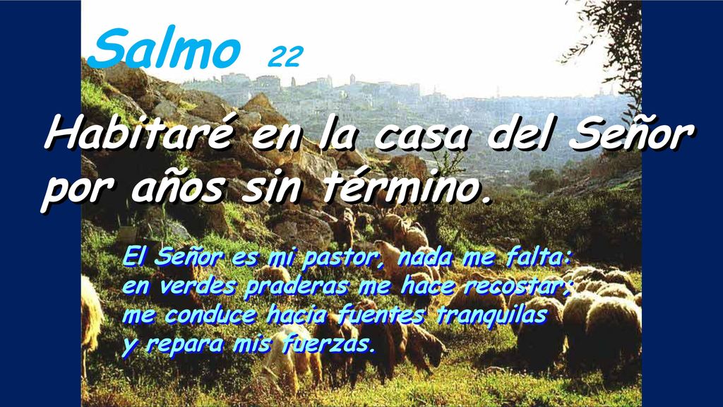 Salmo 22 Habitaré en la casa del Señor por años sin término.