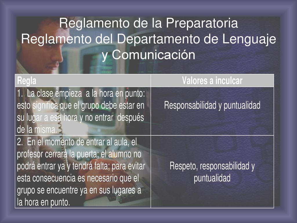Reglamento de la Preparatoria Reglamento del Departamento de Lenguaje y Comunicación
