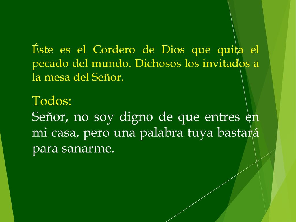 Éste es el Cordero de Dios que quita el pecado del mundo