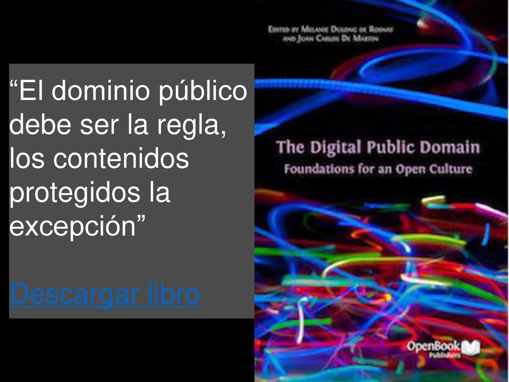 El dominio público debe ser la regla, los contenidos protegidos la excepción Descargar libro