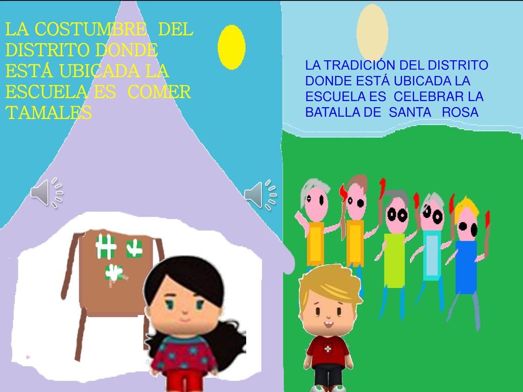 LA COSTUMBRE DEL DISTRITO DONDE ESTÁ UBICADA LA ESCUELA ES COMER TAMALES