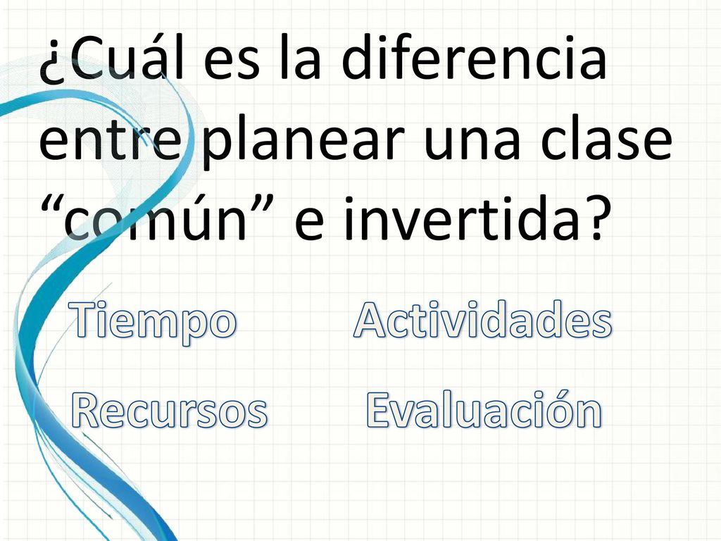 ¿Cuál es la diferencia entre planear una clase común e invertida