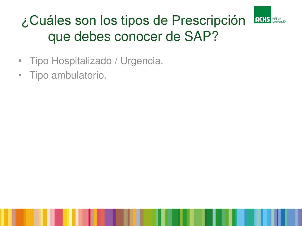 ¿Cuáles son los tipos de Prescripción que debes conocer de SAP