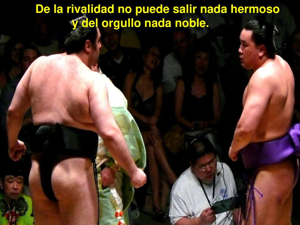 De la rivalidad no puede salir nada hermoso y del orgullo nada noble.