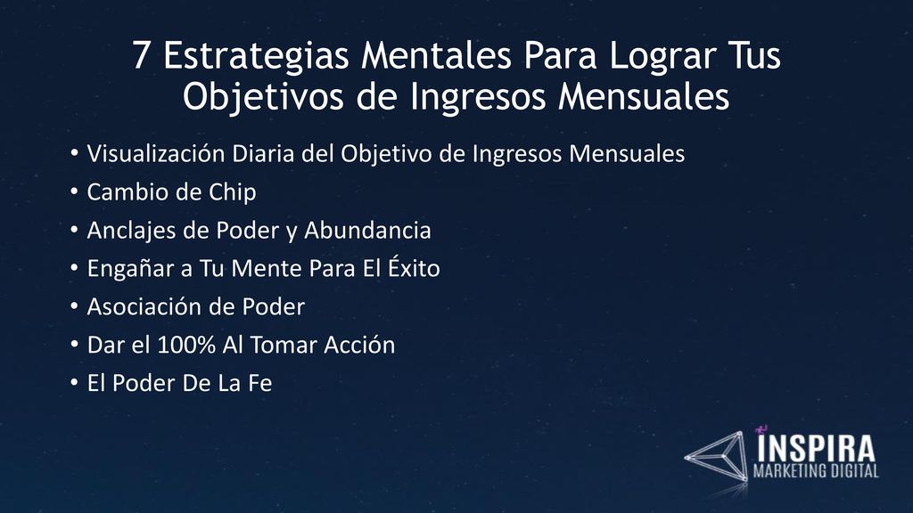 7 Estrategias Mentales Para Lograr Tus Objetivos de Ingresos Mensuales