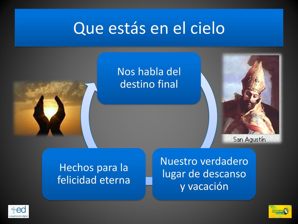 Que estás en el cielo Nos habla del destino final