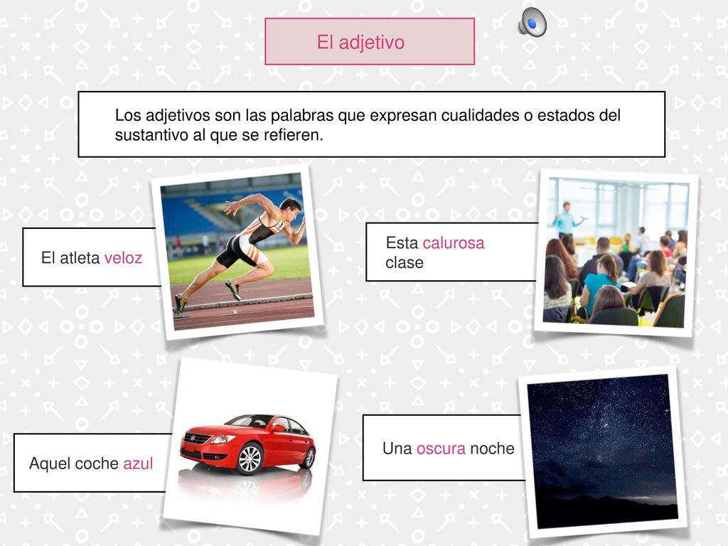 El adjetivo Los adjetivos son las palabras que expresan cualidades o estados del sustantivo al que se refieren.