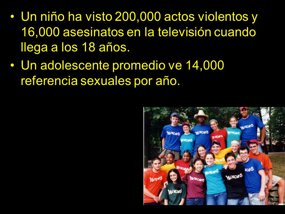 Un niño ha visto 200,000 actos violentos y 16,000 asesinatos en la televisión cuando llega a los 18 años.