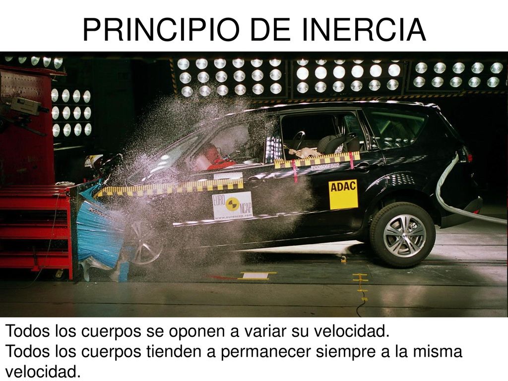 PRINCIPIO DE INERCIA Todos los cuerpos se oponen a variar su velocidad.