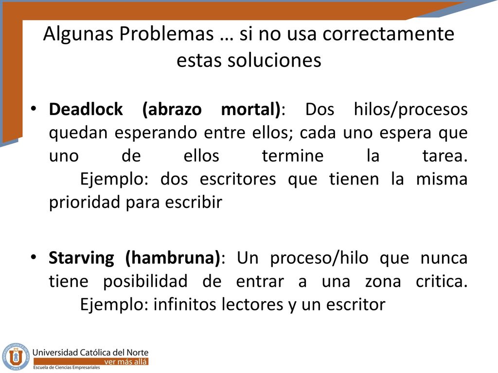 Algunas Problemas … si no usa correctamente estas soluciones