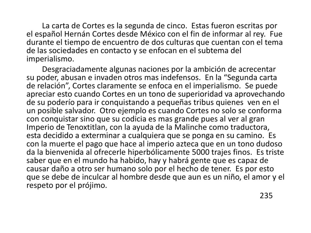 La carta de Cortes es la segunda de cinco