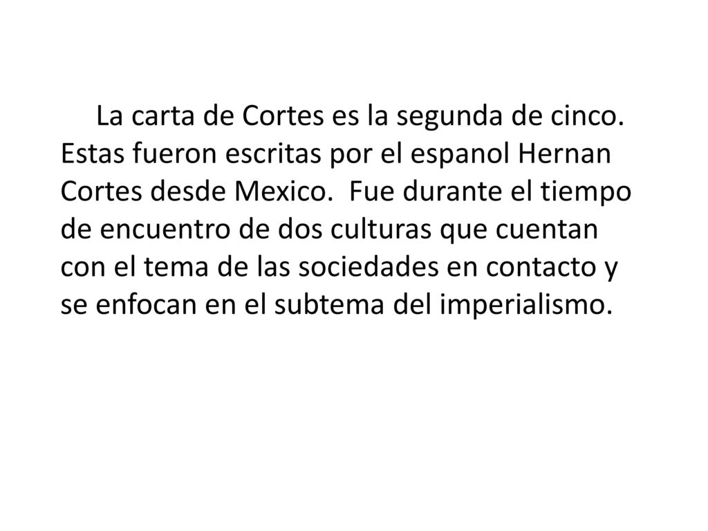 La carta de Cortes es la segunda de cinco