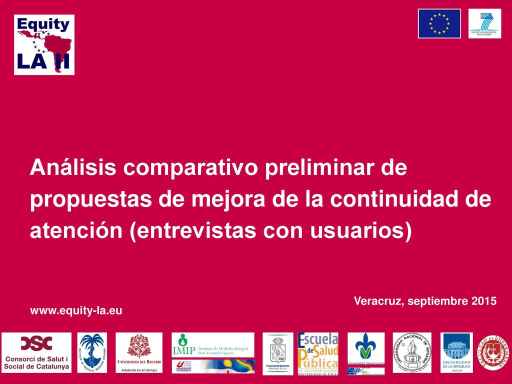 Análisis comparativo preliminar de propuestas de mejora de la continuidad de atención (entrevistas con usuarios)