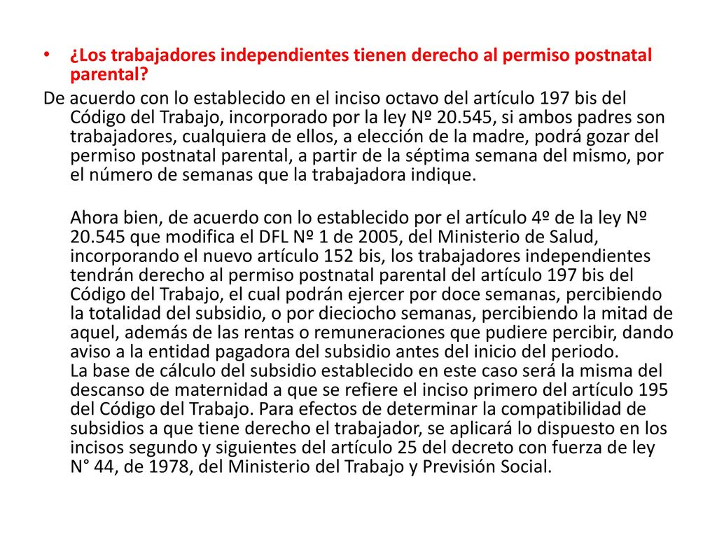 ¿Los trabajadores independientes tienen derecho al permiso postnatal parental