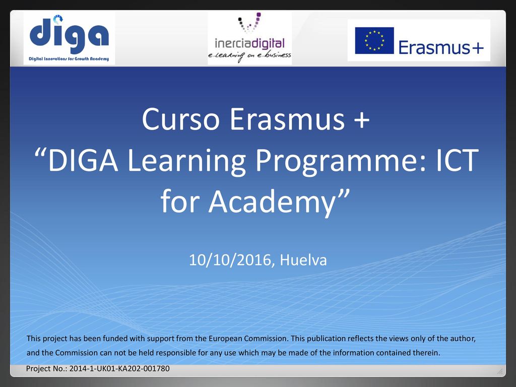 Curso Erasmus + DIGA Learning Programme: ICT for Academy