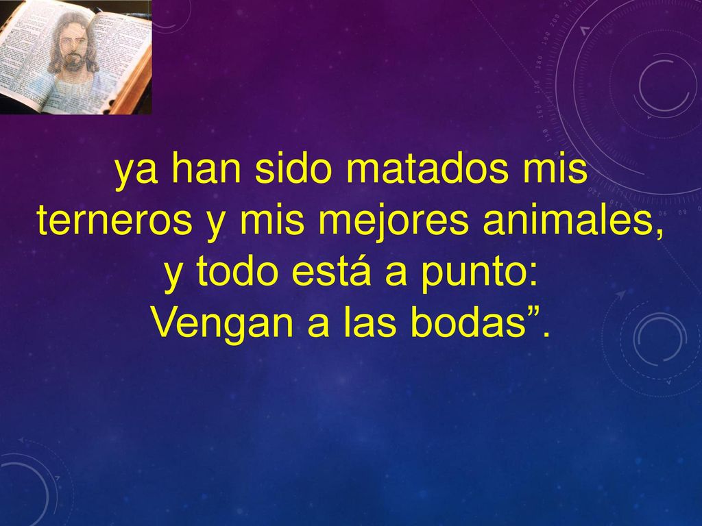 ya han sido matados mis terneros y mis mejores animales, y todo está a punto: