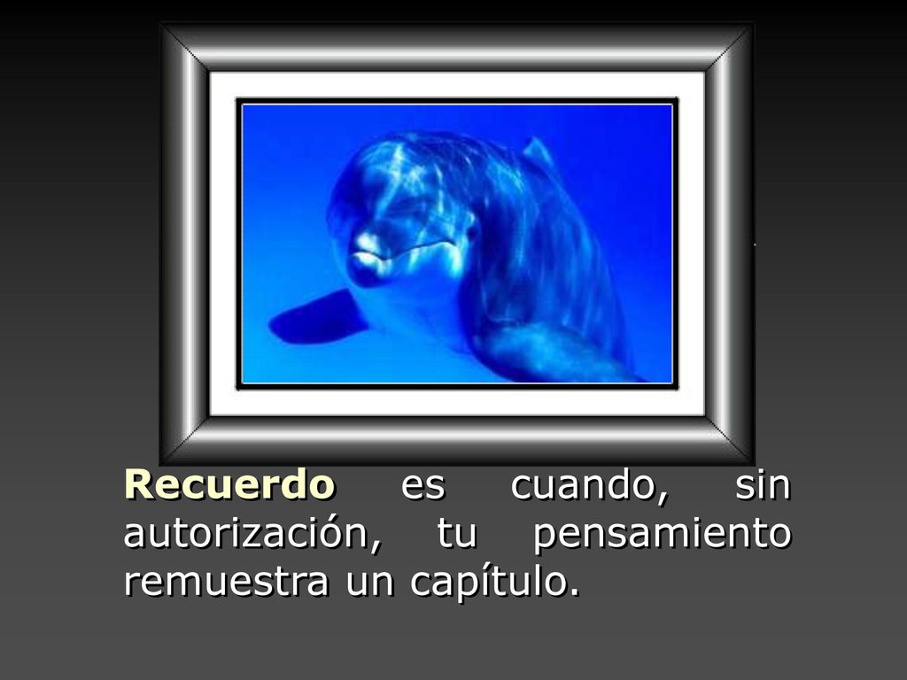 Recuerdo es cuando, sin autorización, tu pensamiento remuestra un capítulo.