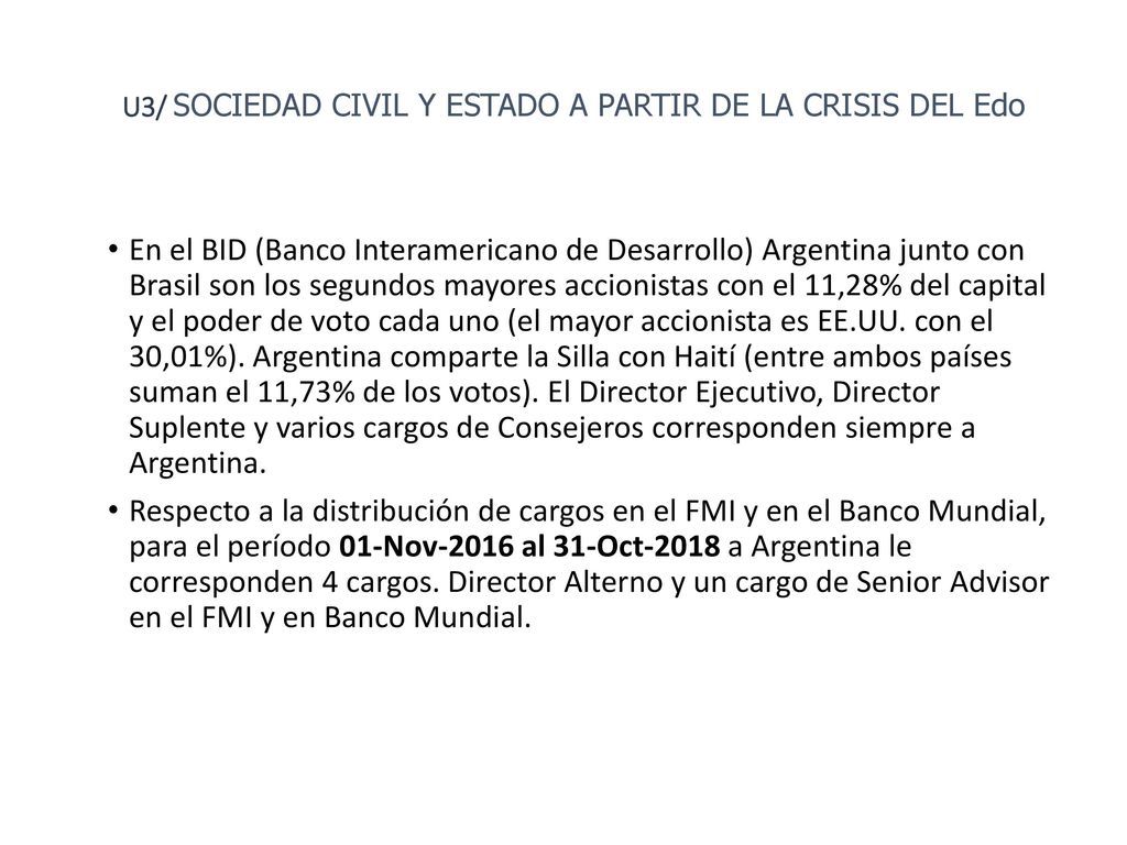 FAU UNLP U3/ SOCIEDAD CIVIL Y ESTADO A PARTIR DE LA CRISIS DEL Edo.