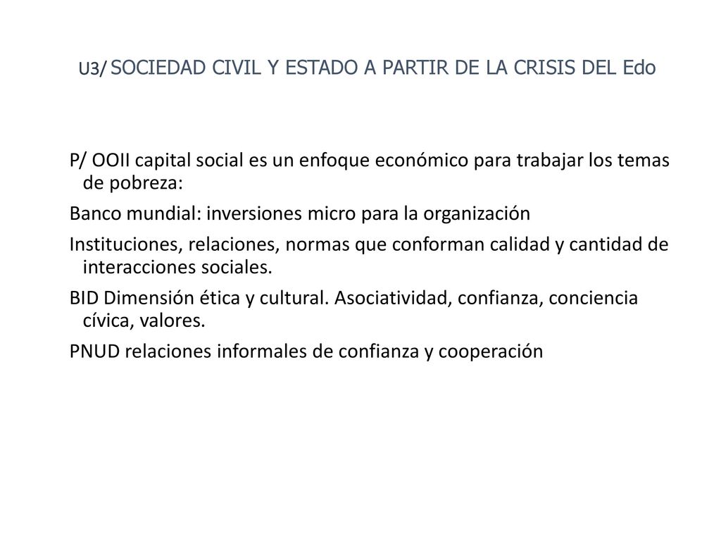 FAU UNLP U3/ SOCIEDAD CIVIL Y ESTADO A PARTIR DE LA CRISIS DEL Edo.