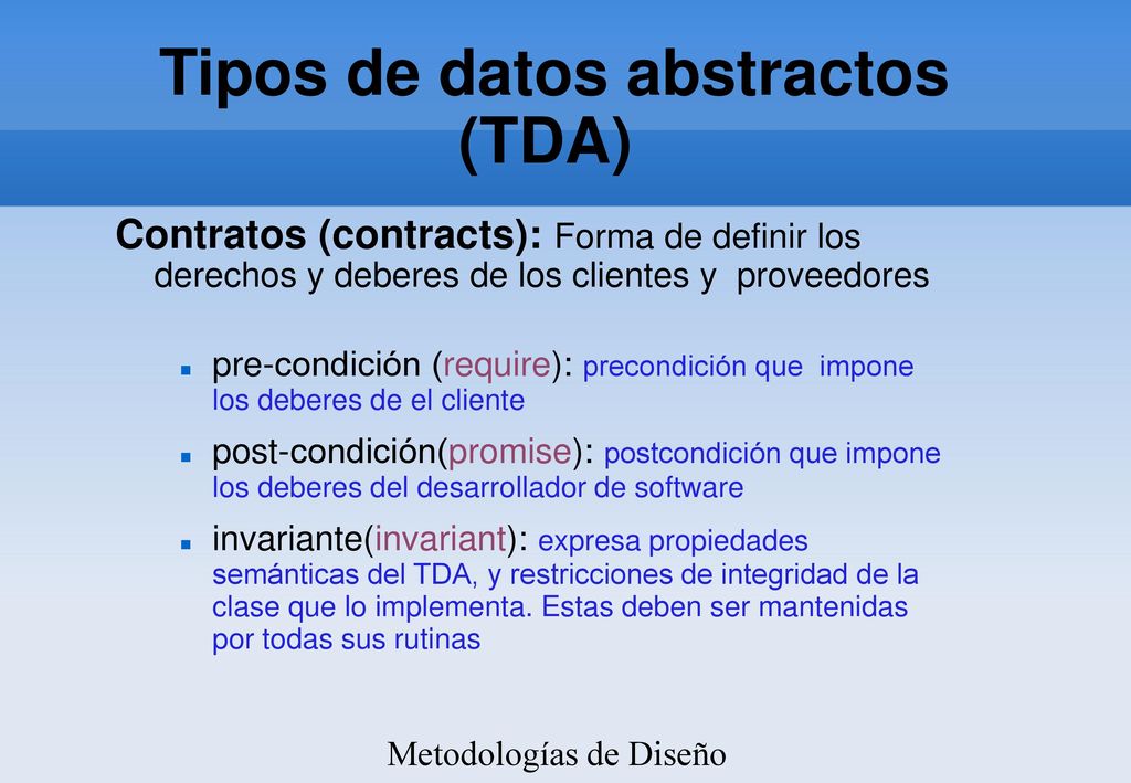 Tipos de datos abstractos (TDA) ‏