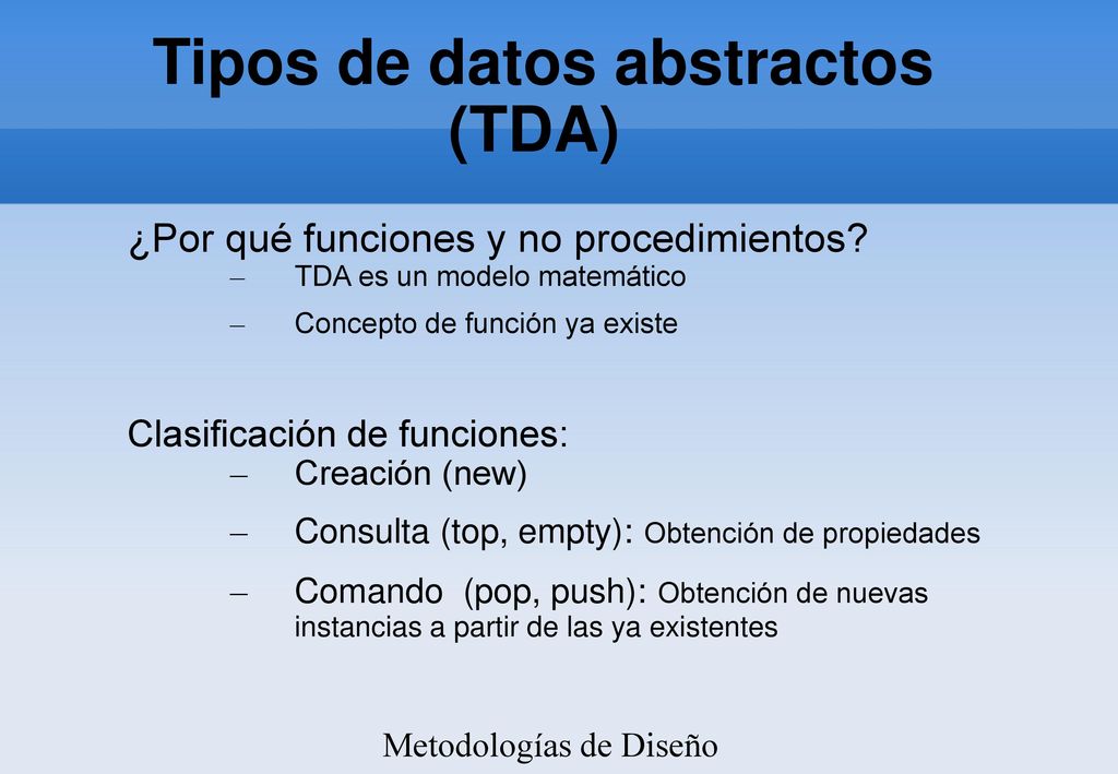 Tipos de datos abstractos (TDA) ‏