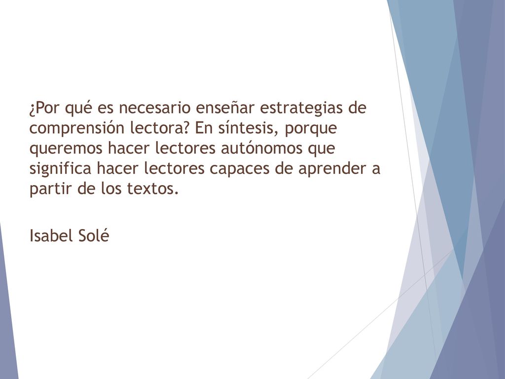¿Por qué es necesario enseñar estrategias de comprensión lectora