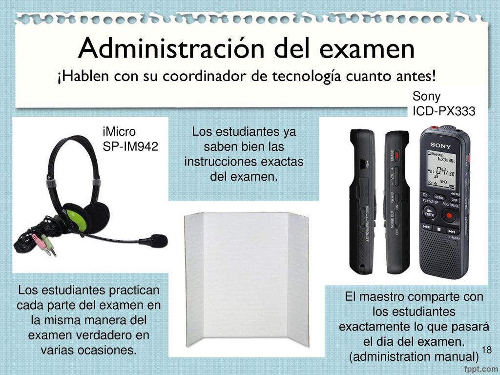 Los estudiantes ya saben bien las instrucciones exactas del examen.
