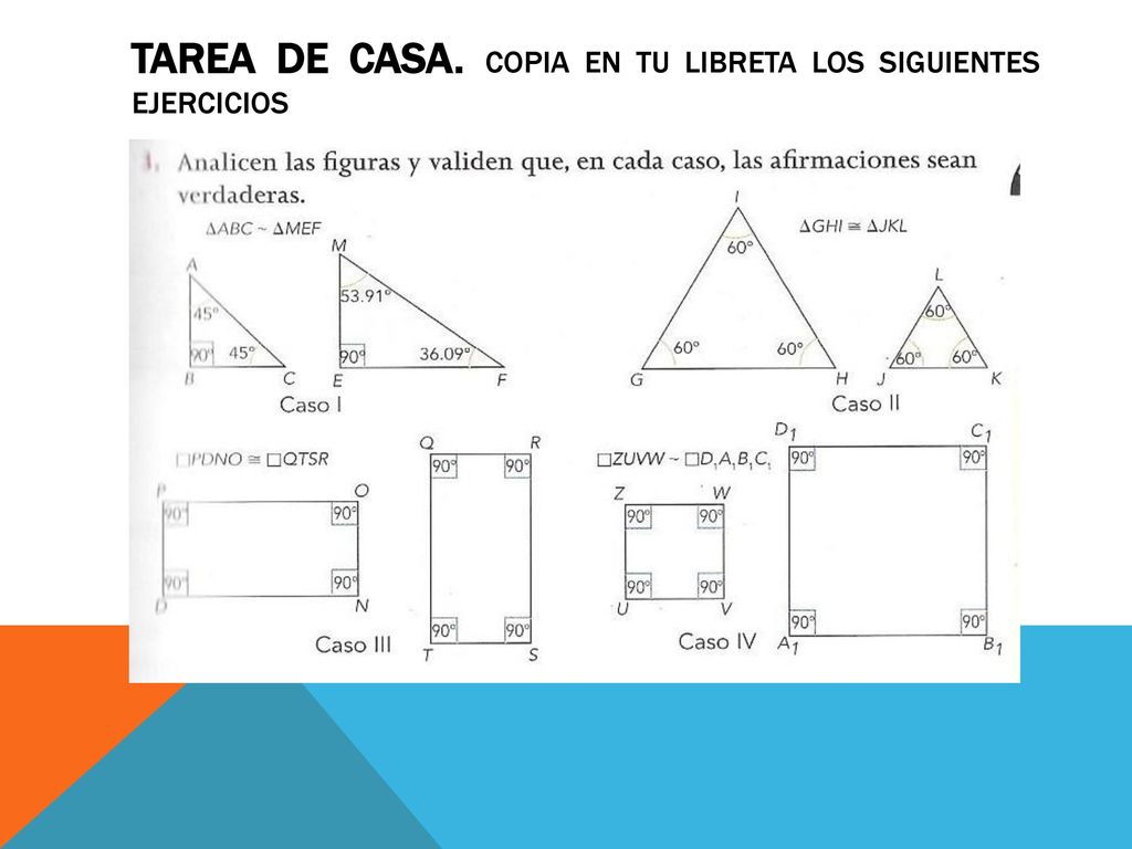 TAREA DE CASA. COPIA EN TU LIBRETA LOS SIGUIENTES EJERCICIOS
