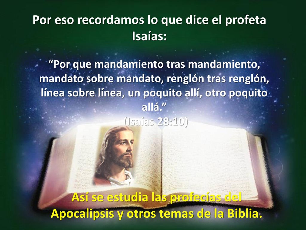 Por eso recordamos lo que dice el profeta Isaías: