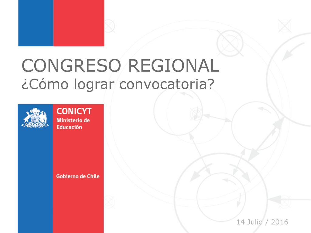 CONGRESO REGIONAL ¿Cómo lograr convocatoria 14 Julio / 2016