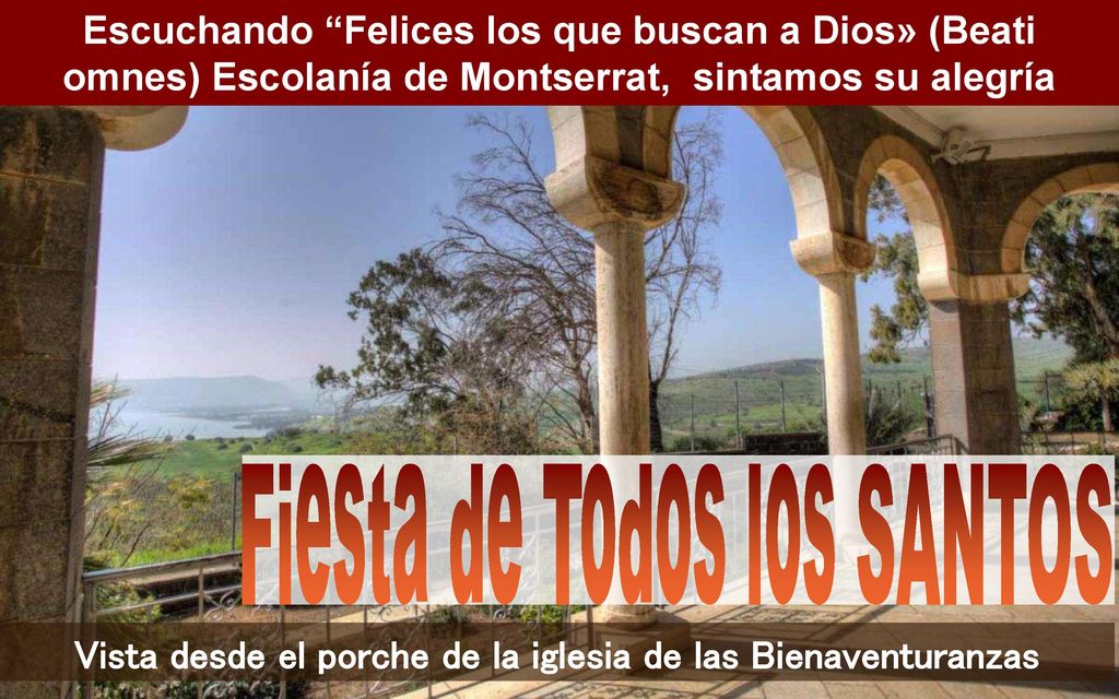 Vista desde el porche de la iglesia de las Bienaventuranzas