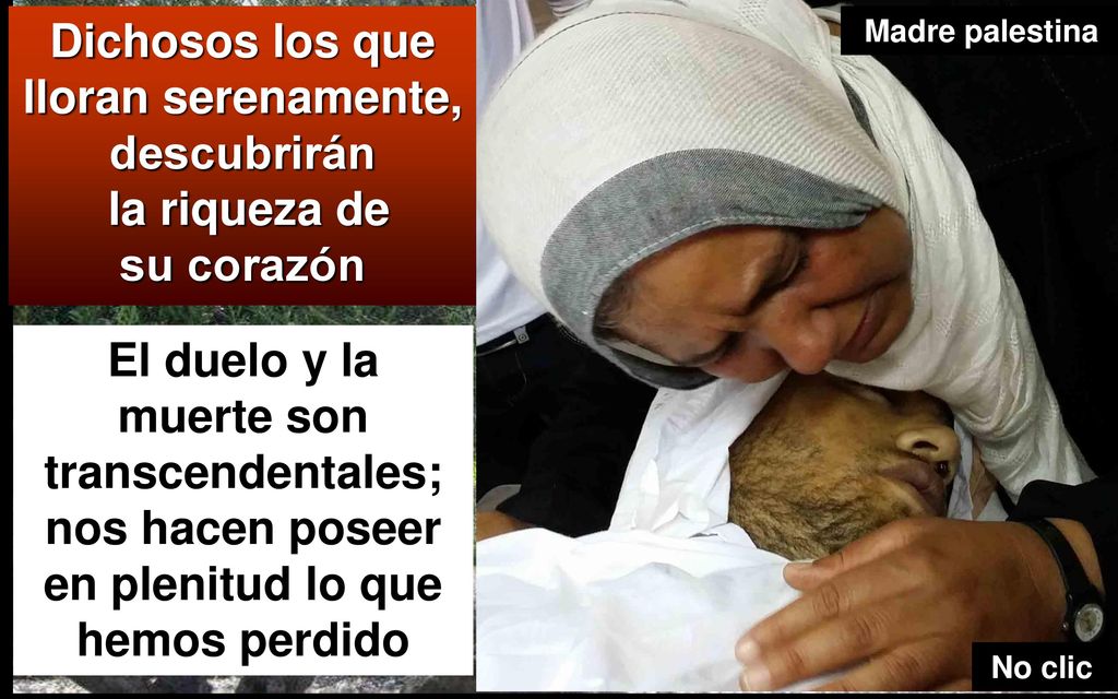 Dichosos los que lloran serenamente, descubrirán la riqueza de