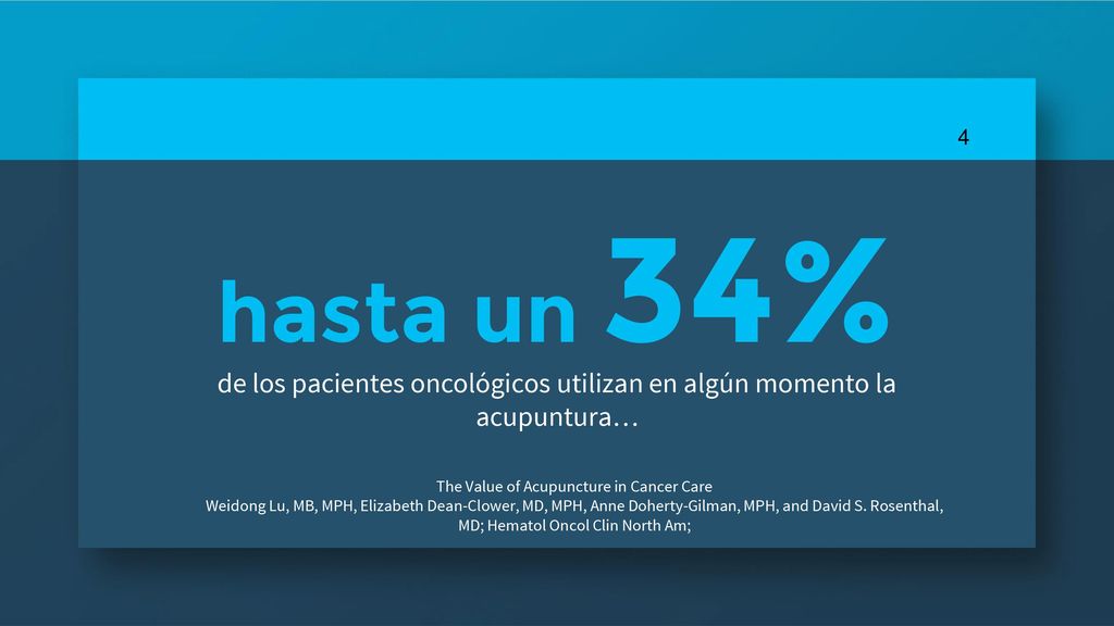 de los pacientes oncológicos utilizan en algún momento la acupuntura…