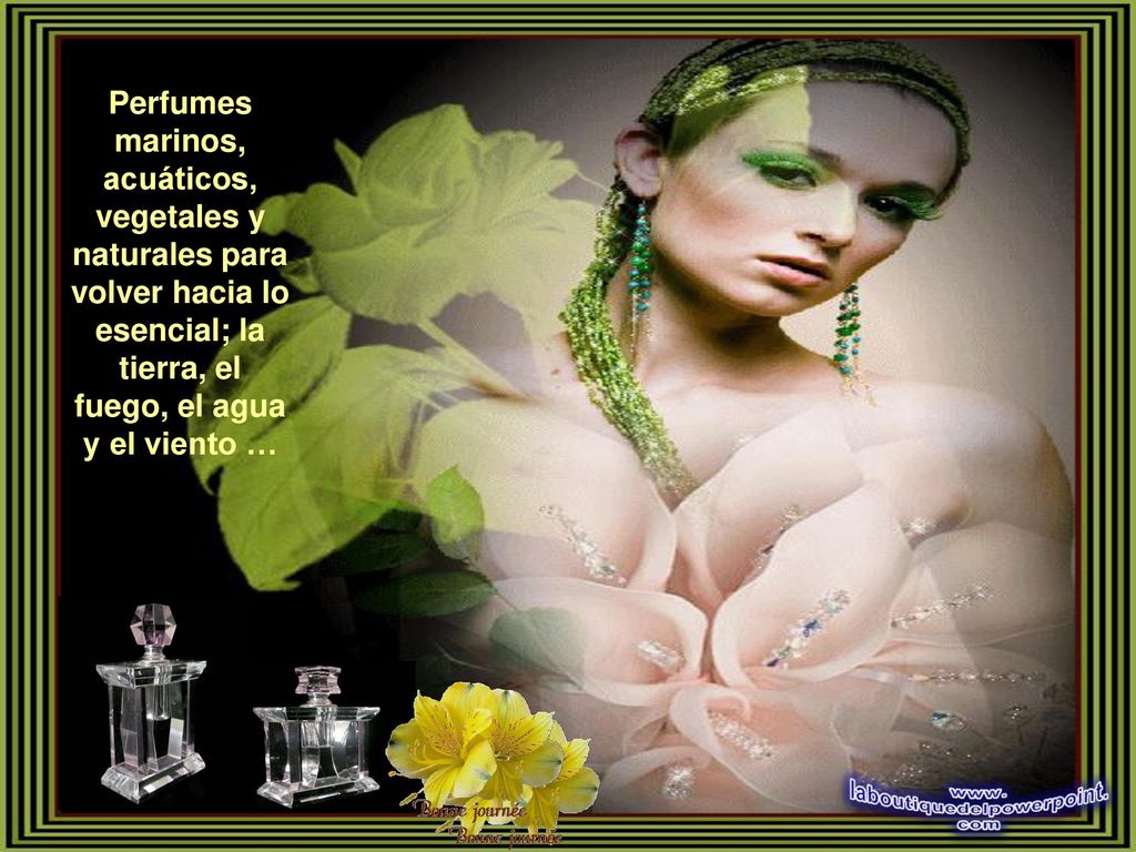 Perfumes marinos, acuáticos, vegetales y naturales para volver hacia lo esencial; la tierra, el fuego, el agua y el viento …