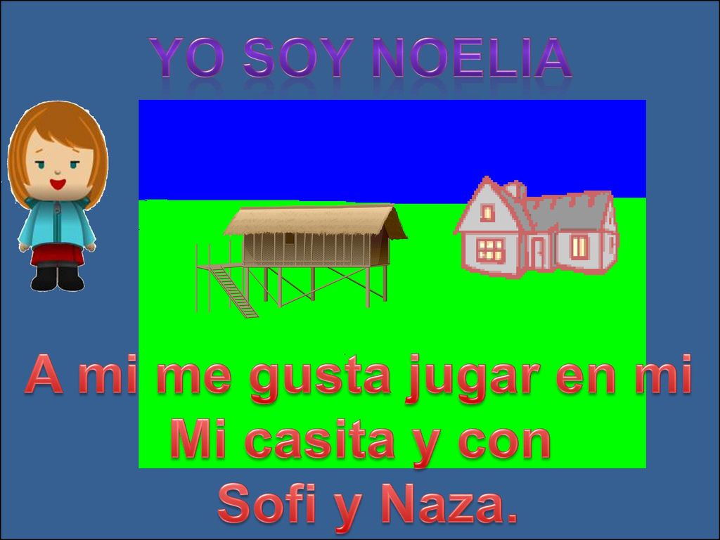 YO SOY NOELIA A mi me gusta jugar en mi Mi casita y con Sofi y Naza.