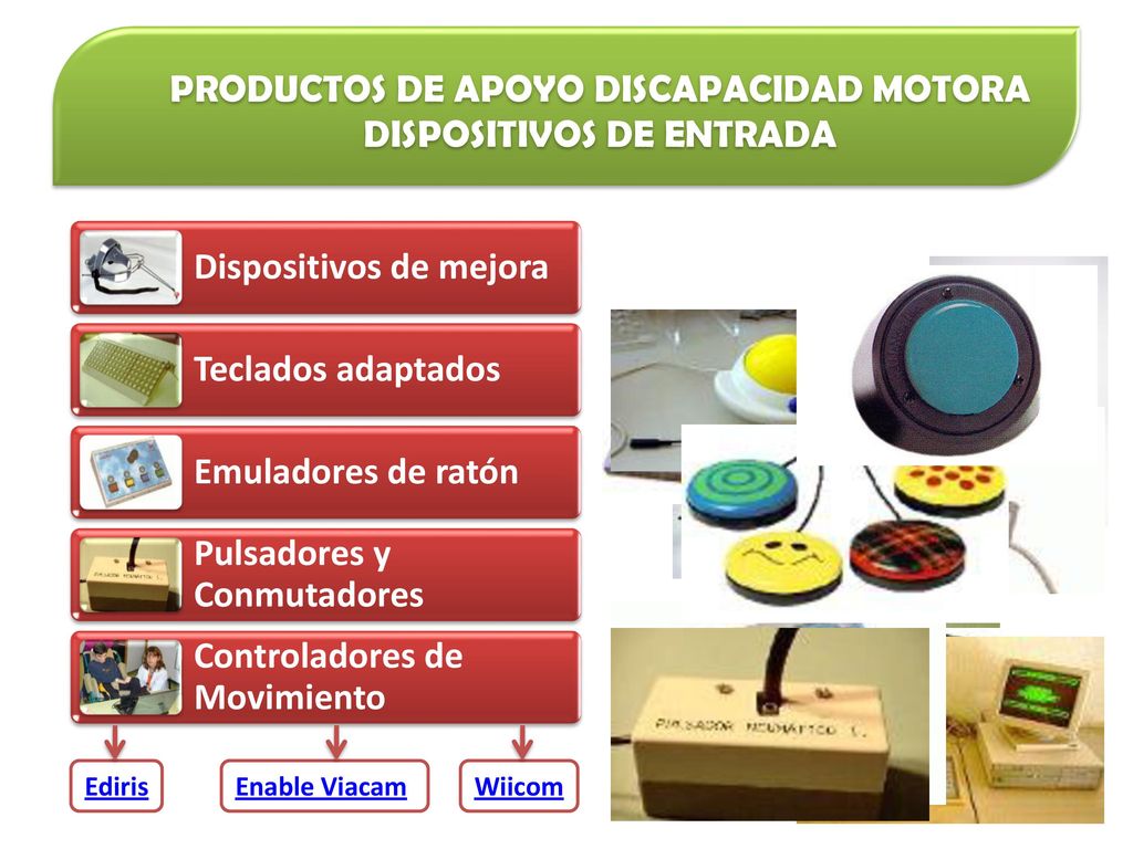 PRODUCTOS DE APOYO DISCAPACIDAD MOTORA DISPOSITIVOS DE ENTRADA
