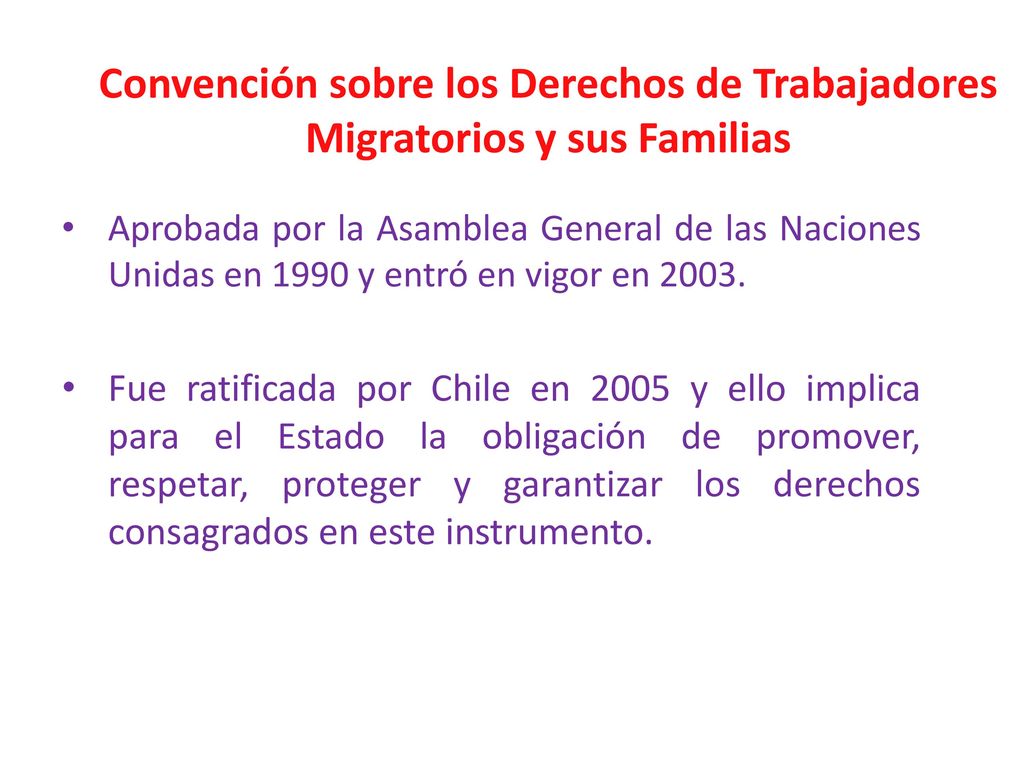 Convención sobre los Derechos de Trabajadores Migratorios y sus Familias