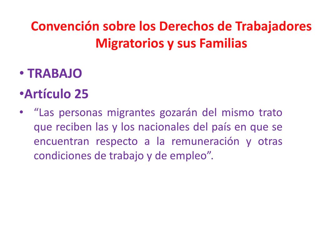 Convención sobre los Derechos de Trabajadores Migratorios y sus Familias