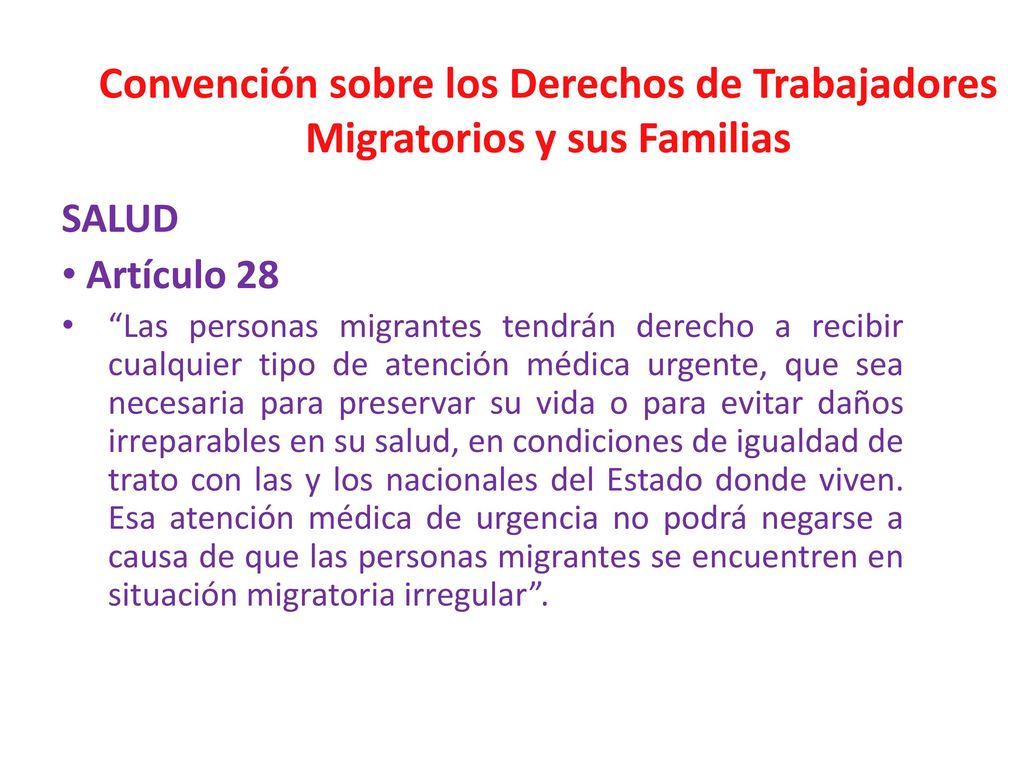Convención sobre los Derechos de Trabajadores Migratorios y sus Familias