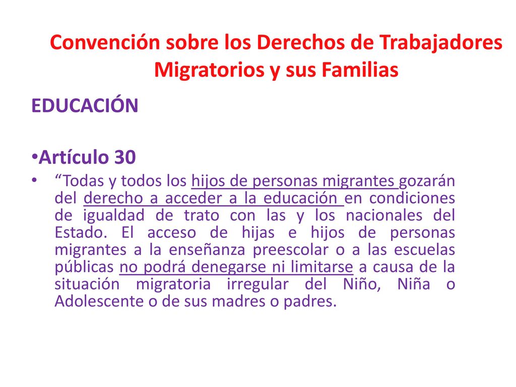 Convención sobre los Derechos de Trabajadores Migratorios y sus Familias