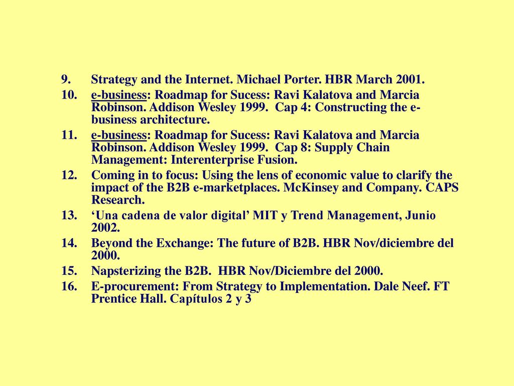 Strategy and the Internet. Michael Porter. HBR March 2001.