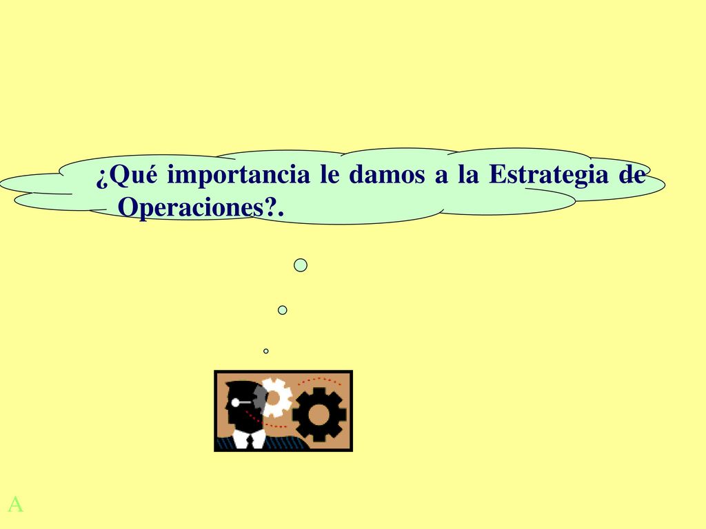 ¿Qué importancia le damos a la Estrategia de Operaciones .