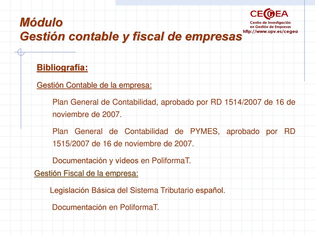 Gestión contable y fiscal de empresas