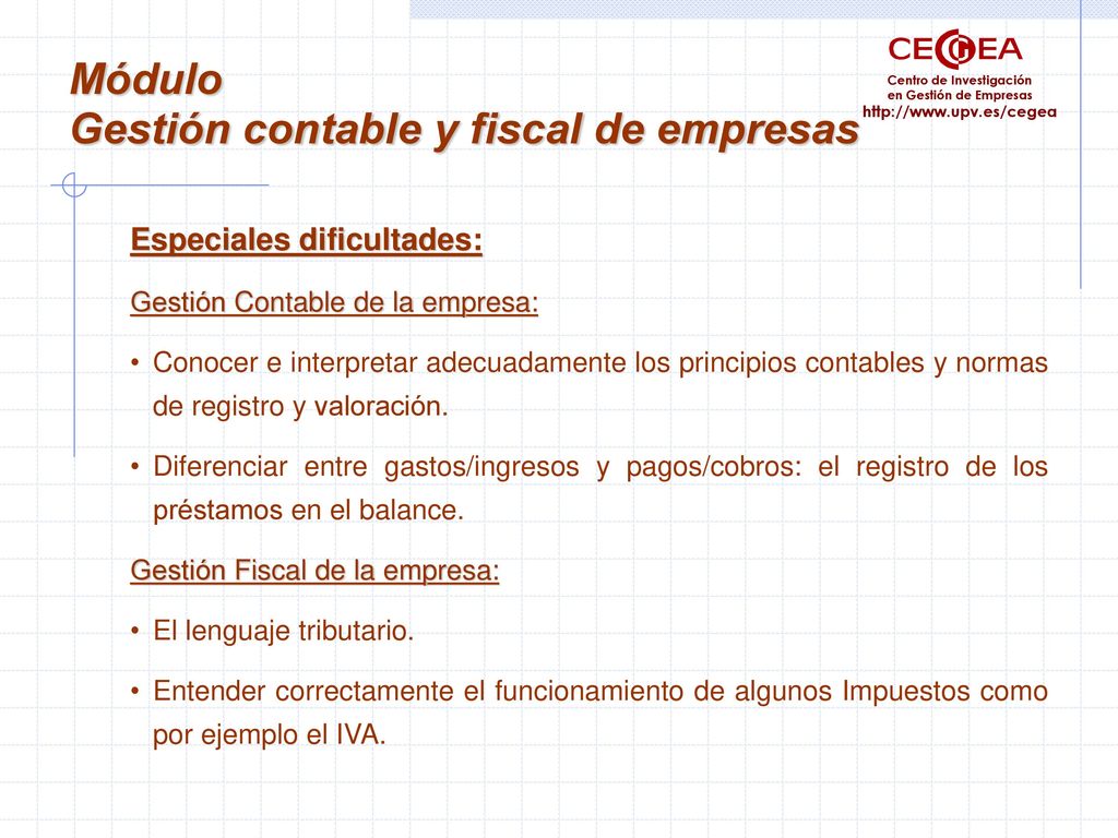 Modulo De Gestion Contable Y Fiscal De Empresas Ppt Descargar