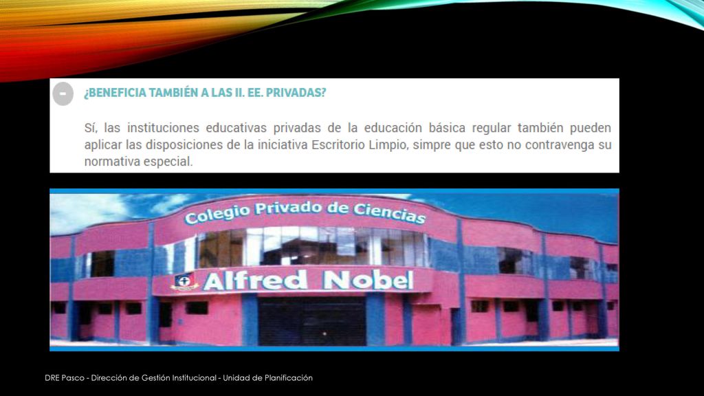 DRE Pasco - Dirección de Gestión Institucional - Unidad de Planificación
