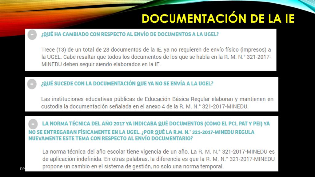 DOCUMENTACIÓN DE LA IE DRE Pasco - Dirección de Gestión Institucional - Unidad de Planificación