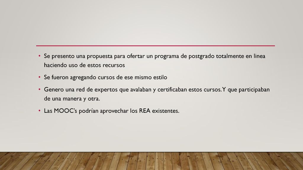 Se presento una propuesta para ofertar un programa de postgrado totalmente en linea haciendo uso de estos recursos